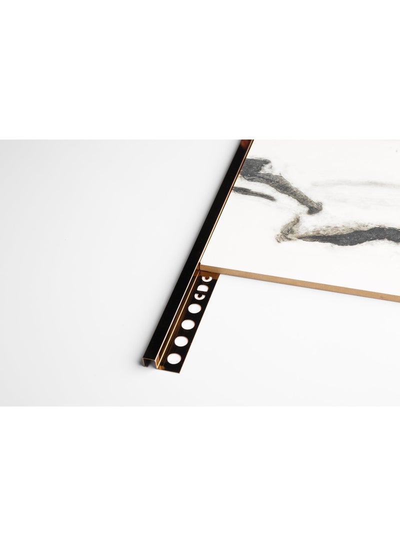 سي دي سي زوايا زينة مربع ستيل مقاس 12*12 ملم الطول : 2.5 متر الارتفاع : 12 ملم العرض : 12 ملم - Image 1